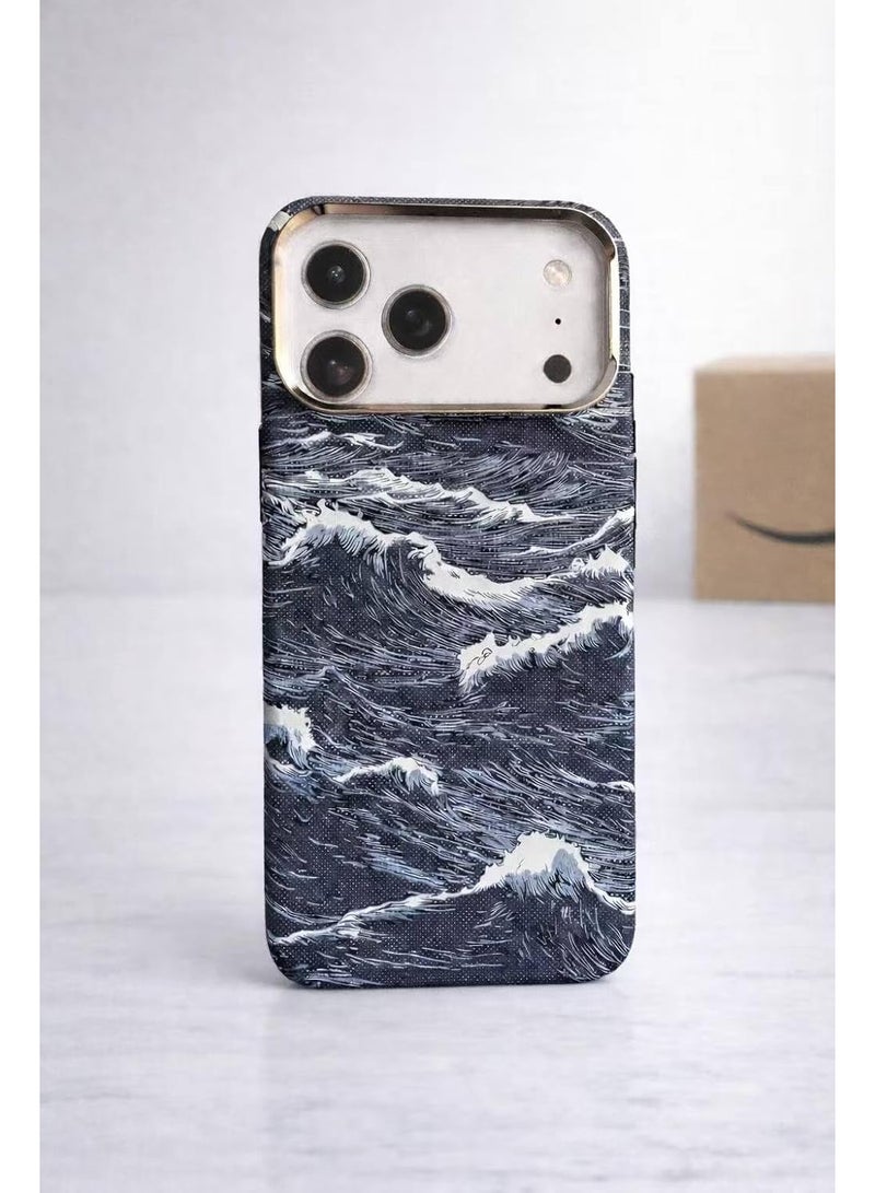 Ecosystem Case For iPhone 17 Pro Max, Aramid Fiber Woven Cover Compatible with Magnetic Wireless charger,1500D Fiber Textures, Slim Fit,Luminous effect, Exceptional Cover 17 Pro Max (Wave Black) - Image 1